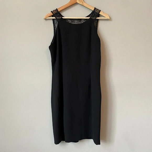 Vintage Brilliante By JA Womens MP Petite Sleeveless Beaded Cocktail Black Dress - Picture 3 of 16